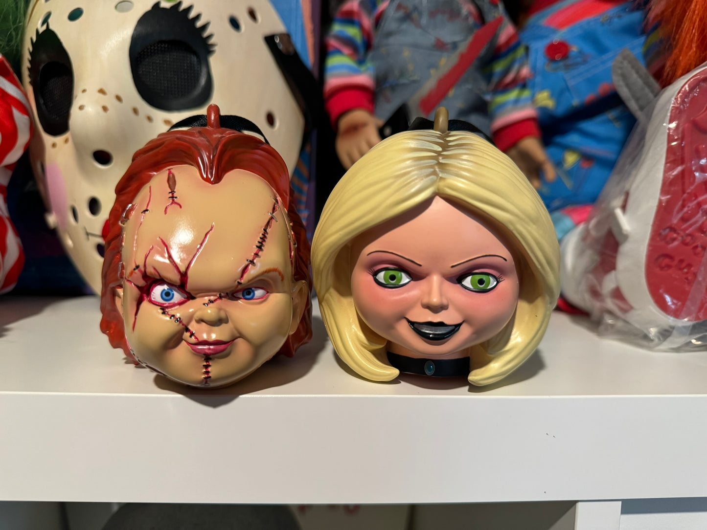 Chucky and Tiffany Ornament Heads- Trick or Treat Studios